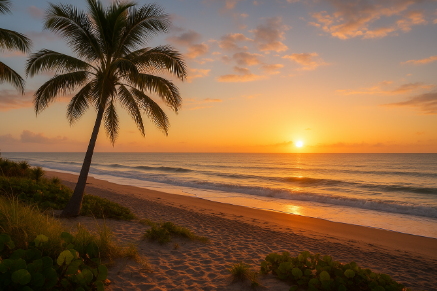 Sunrise at a Florida beach.